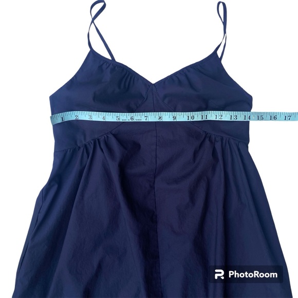 Gap V-Neck Cami Midi Dress Navy Size SP - Picture 7 of 14